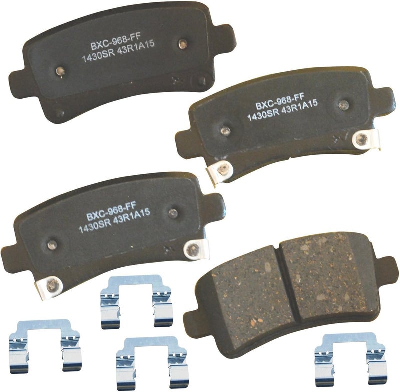 Bendix Premium SBC1430SR Ceramic Rear Brake Pads for Select Models Buick Allure, LaCrosse, Regal, Cadillac XTS, Chevrolet Impala, Malibu, Malibu Limited, Saab 9-5 - Image 1